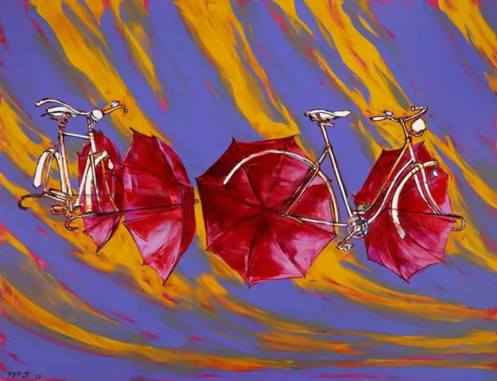Bílé sluneční bicykly