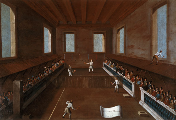 Gabriele Bella: Game of Racquets (18. století). Zdroj: myartprints.cz.