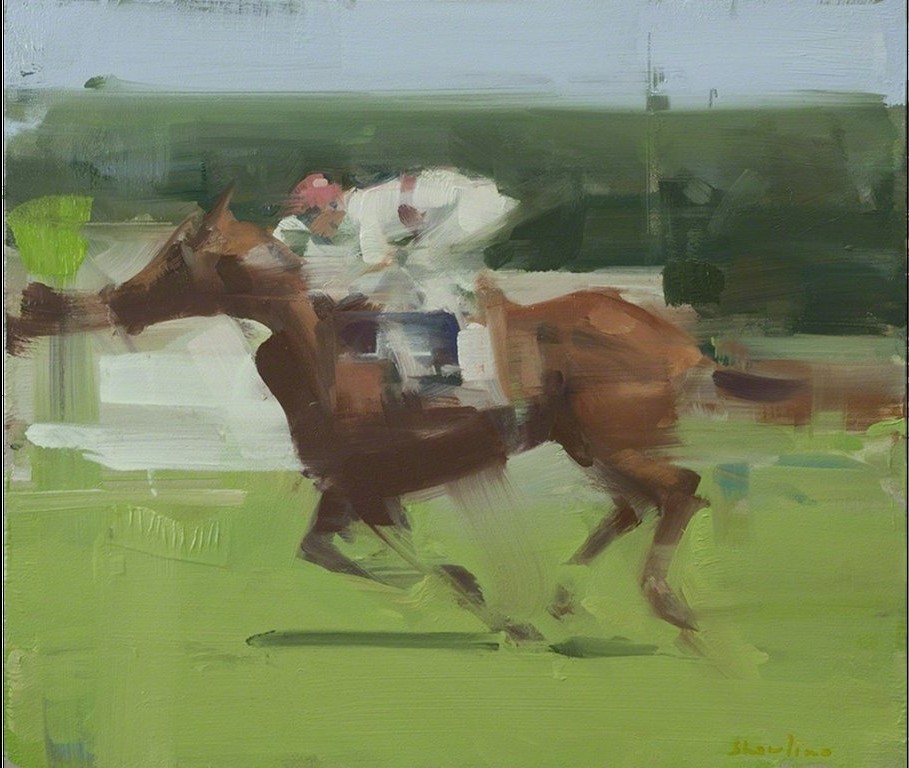David Shevlino, Horse Race 1. Source: Artsy