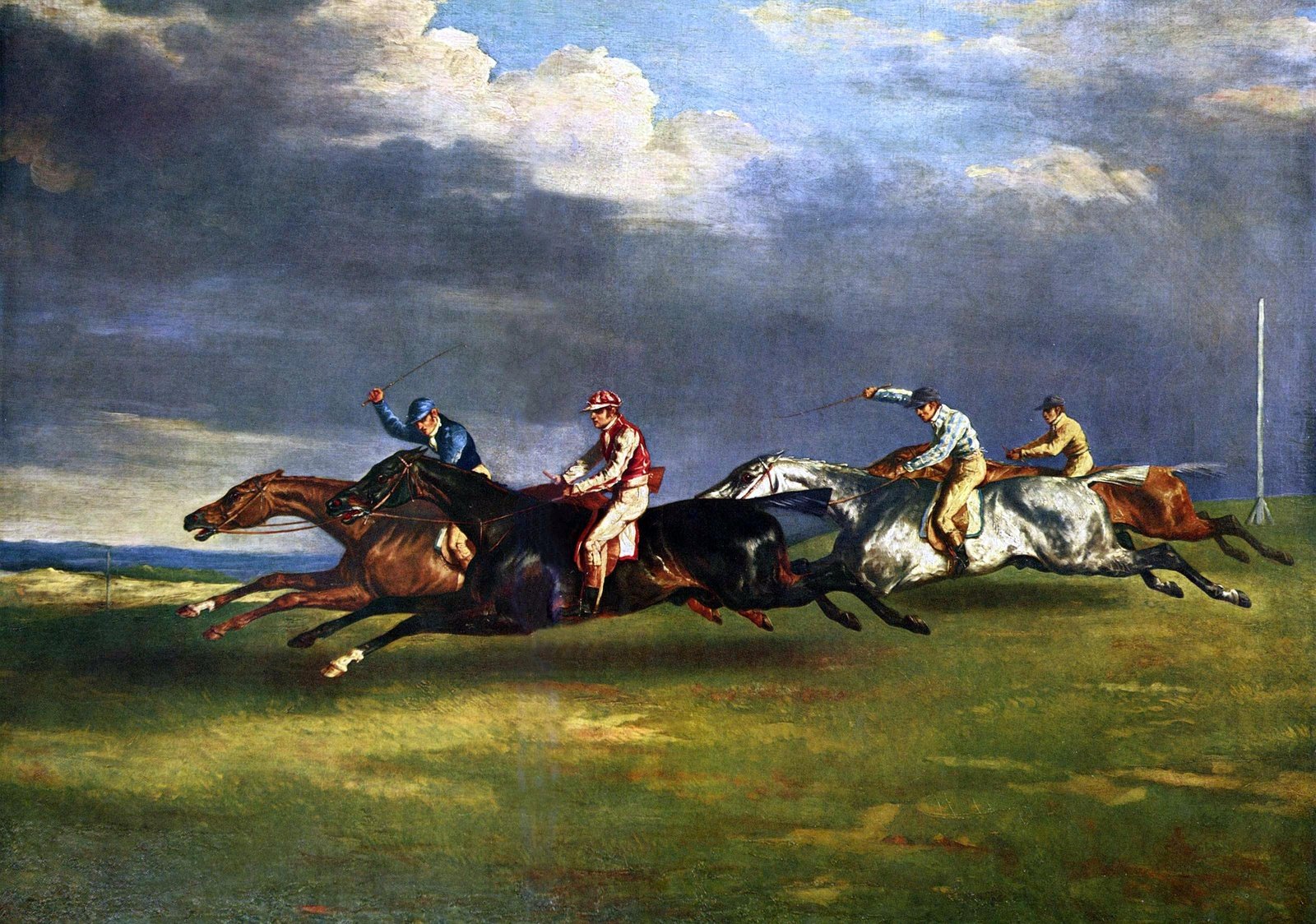 The 1821 Derby at Epsom by Théodore Gericault, source: Wikimedia