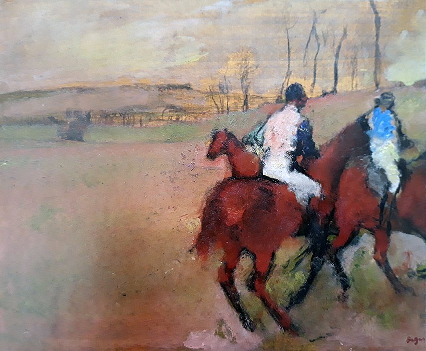 Edgar Degas: Koně a žokejové, zdroj: Wikimedia
