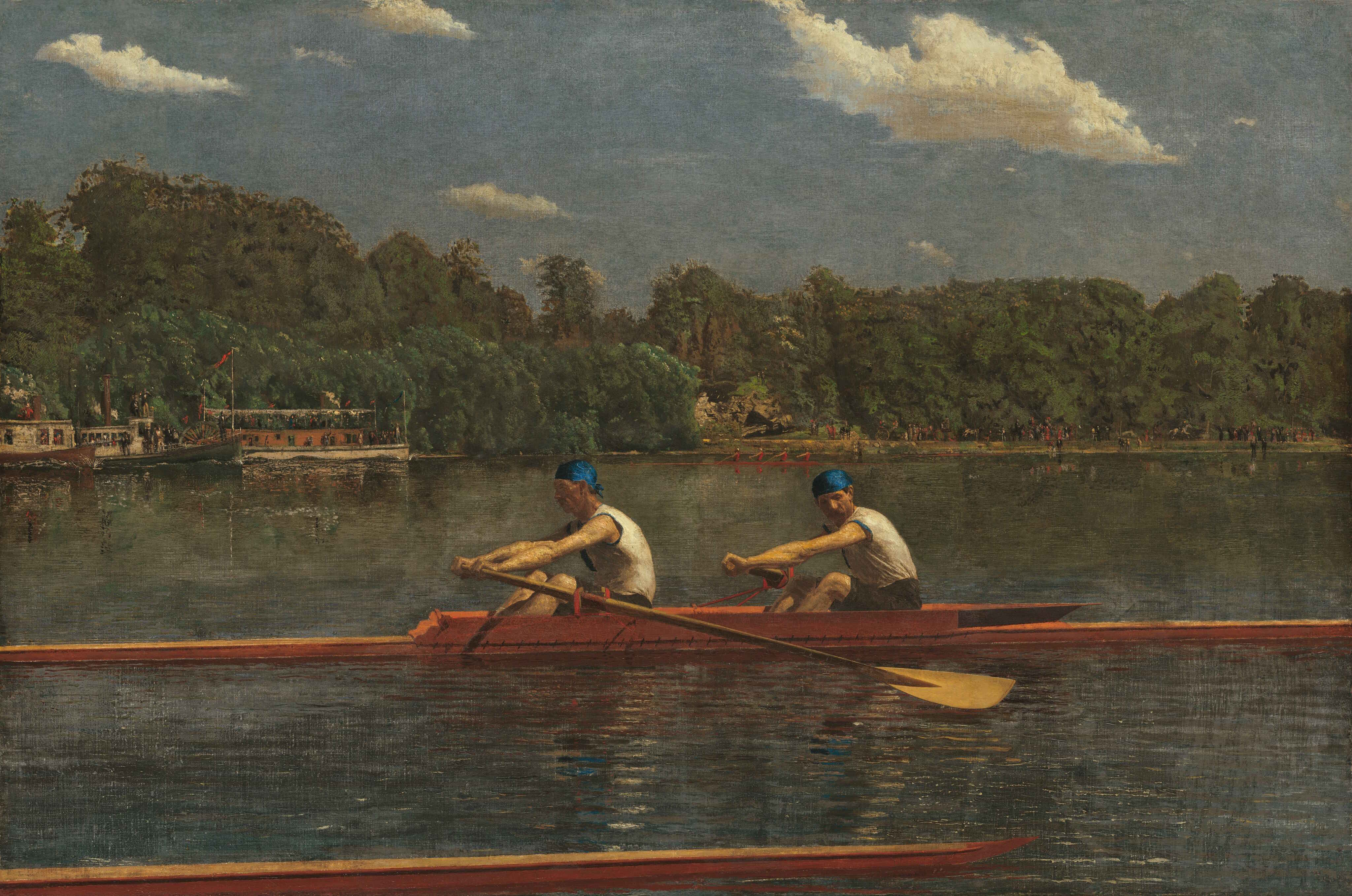 Thomas Eakins, Závody bratří Biglinů, 1872. Zdroj: Washington, National Gallery of Art