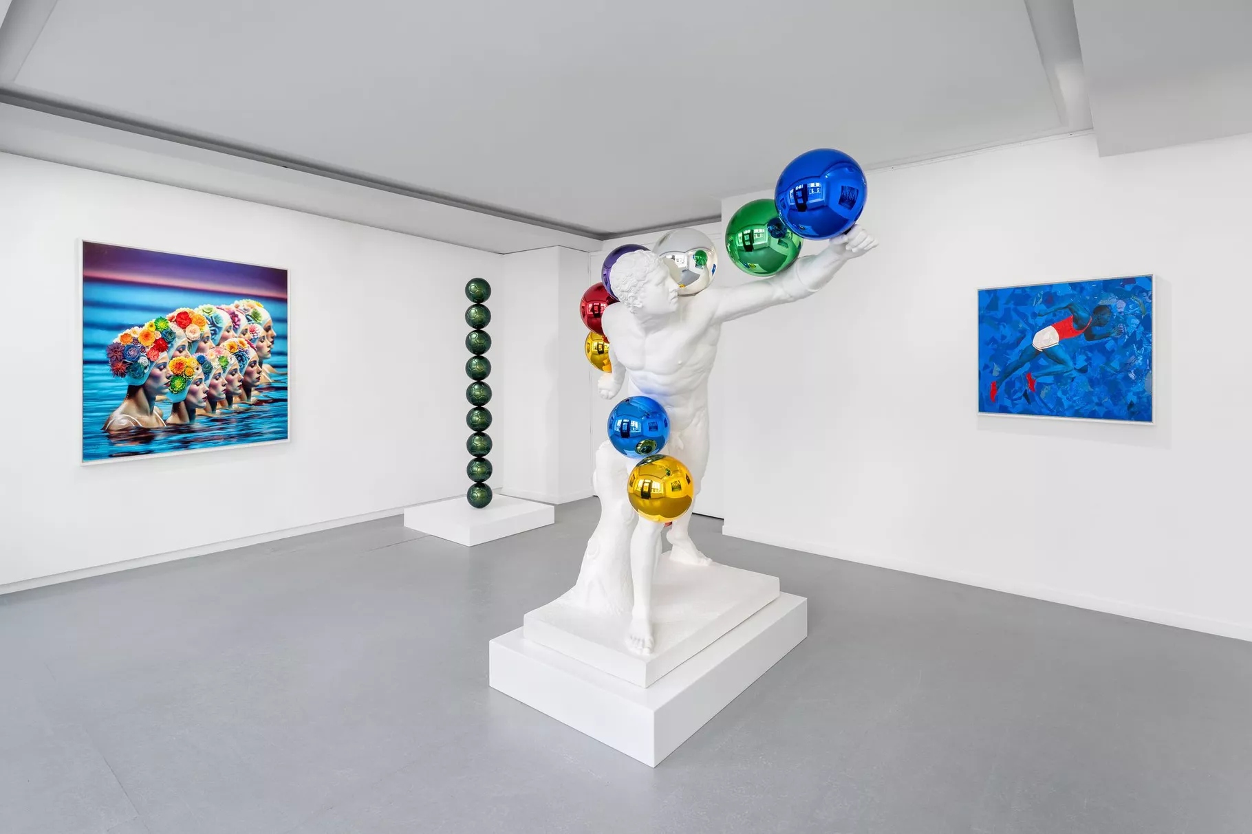 View of the “Sport and Beyond” exhibition at Almine Rech, 2024. Photo: Nicolas Brasseur, source: artsy.net