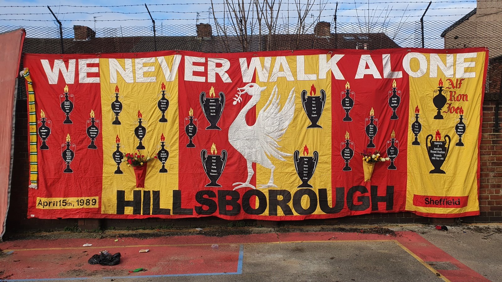 A flag commemorating the Hillsborough disaster by Peter Carney. Source: Design Museum