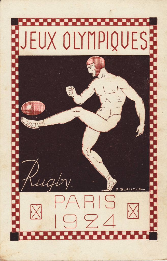 Emmanuel Blanche: pohlednice Olympijské hry, ragby, 1924. Zdroj: blog Rugby pioneers