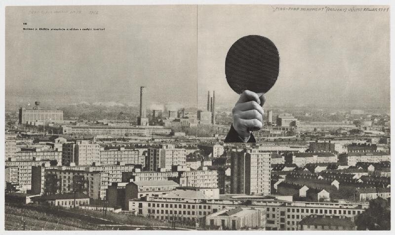 The ping-pong monument-project by Július Koller, source: Web umenia