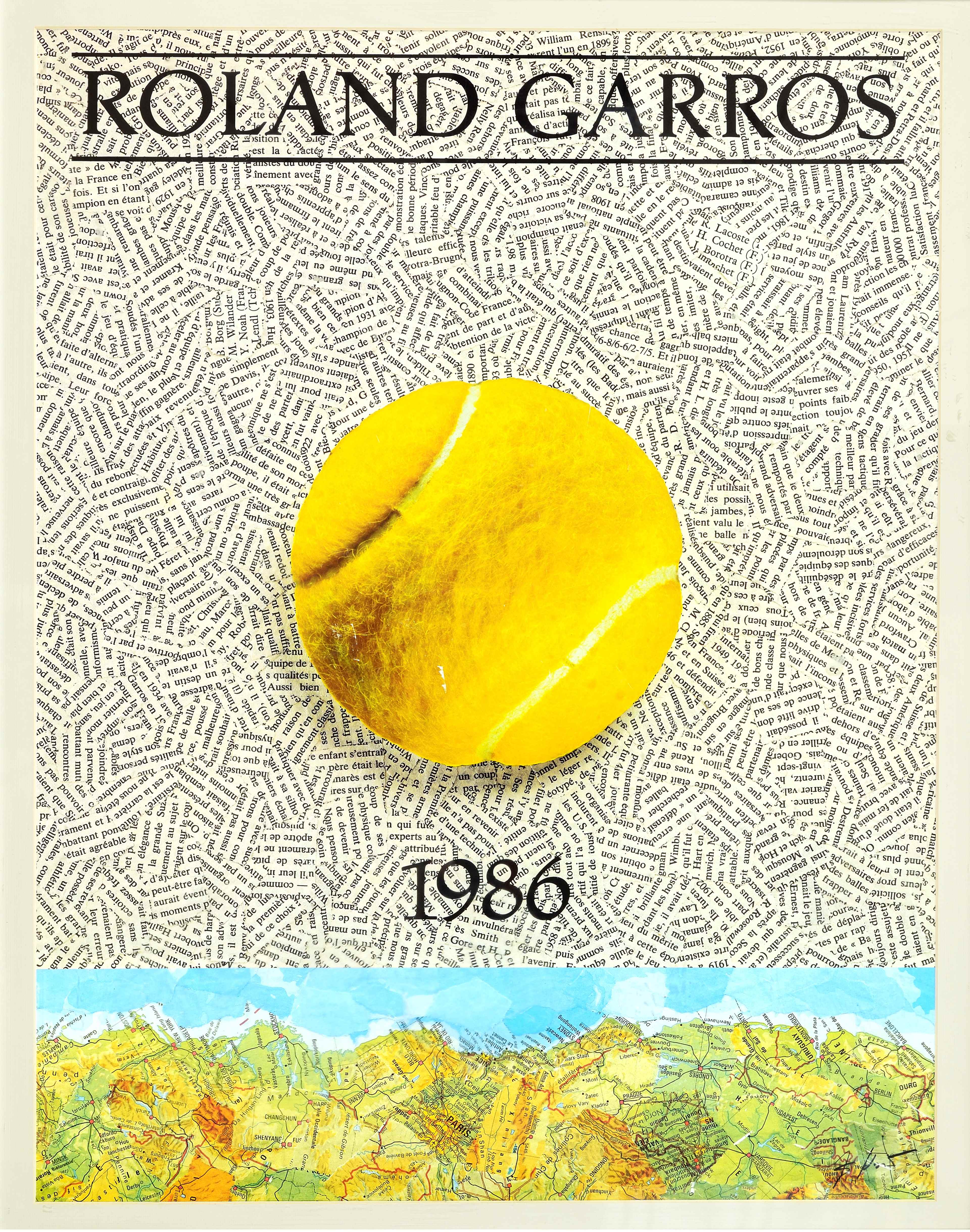 Jiří Kolář, Roland Garros 1986, Poster for the Tennis Tournament in Paris, source: Petr Volf